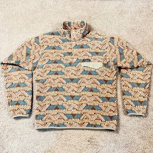 Patagonia Synchilla Snap-T Fleece Pullover Geometric Pattern Unisex M/L